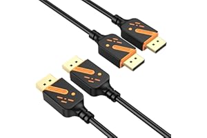 RyzzRooa DisplayPort Cables 3FT, 2-Pack DP to DP Cables, 4K Display Port Cable Male to Male Adapter with 2K@165Hz, 2K@144Hz S