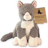 lulumaia Weighted Stuffed Animals - 3.5lb - Microwavable Unscented Plush Stuffed Animal - Weighted and Heated Stuffed Animal for Menstrual Cramps and Stress, Calming (Lazy Kitty)