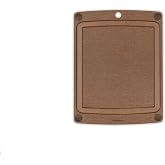 Epicurean All-In-One Cutting Board with Juice Groove, 14.5 x 11.25, Nutmeg | Wood fiber prep station featuring non-slip feet. Dishwasher safe, knife friendly, microplastics free, and made in the USA