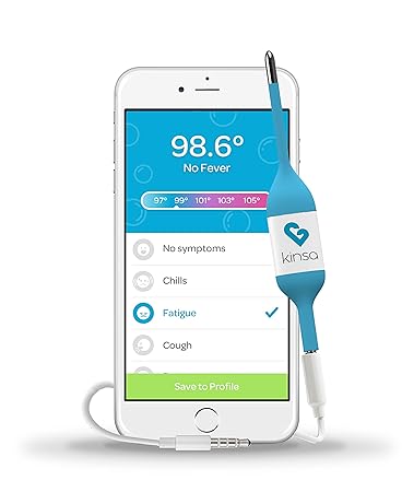 Kinsa Smart Stick Digital Thermometer - Medical Thermometer with Fever & Health Tracking for Children and Adults