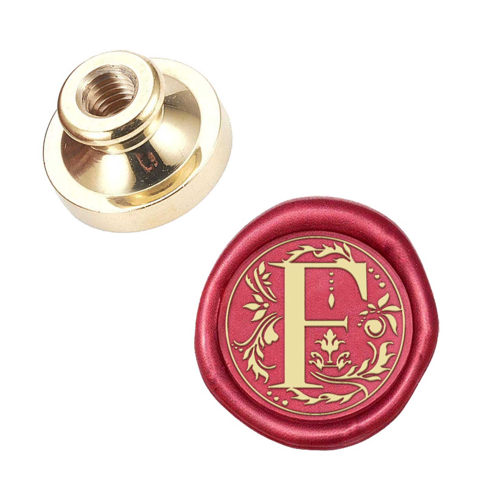 CRASPIRE Wax Seal Stamp Head Letter F Removable Sealing Brass Stamp Head for Creative Gift Envelopes Invitations Cards Decoration