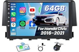Car Radio for Honda Civic 2016-2021: Upgrade 1280 * 800 HD Touchscreen Stereo Replacement with Wireless Carplay Android Auto 