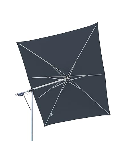 Derby Doppler Hochwertiger Ampelschirm Sun Line Pendel 300 x 220 in anthrazit, schwenkbar, 360 Grad drehbar, UV-Schutz 50 Plu