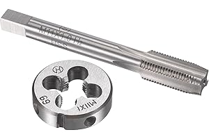 uxcell M11 x 1mm Metric Tap and Die Set, Machine Thread Screw Tap with Round Threading Die, Tap & Die Kit for Nut Screw Bolt 