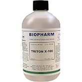 Biopharm Triton X-100 Surfactant, 500 mL (1.06 Pint). Nonionic Detergent | Undiluted (No Water Added). Non Nonionic Liquid Surfactant Widely Used in Labs &amp; Homes, Including for Cleaning Vinyl Records