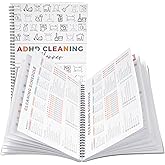 Droyek ADHD Cleaning Planner Colorful Frosted Cover - Daily Weekly Cleaning Schedule Notebook for ADHD Adults Kids, Tear-Resistant Bleed-Proof