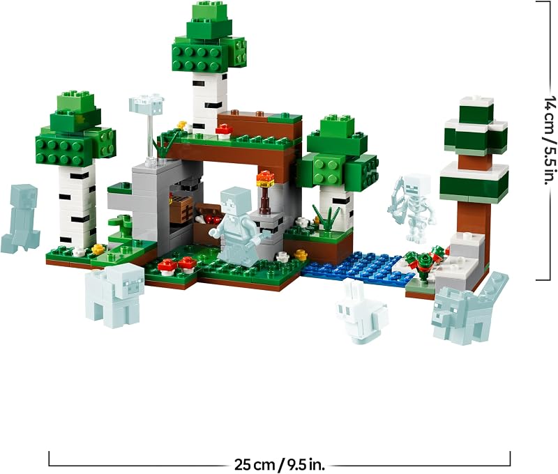 Minecraft Erstes Abenteuer in der Nacht - Interaktives Spielzeug mit 7 Figuren inkl. Alex, Creeper, Skelett & Waldwolf - Gaming-Geschenk für Jungen und Mädchen ab 8 Jahren - 21593