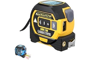 GENERIC The Almighty Ruler 3-in-1 Laser Measuring Tape, Almighty Ruler, Almighty Tools Tape Measure, The Almighty Ruler, 3 in 1 Laser Rangefinder Tape Measure Almighty Tools (60cm,Yellow)