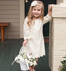 Flower Girl Dress for Toddler Baby Girls,Lace Tulle