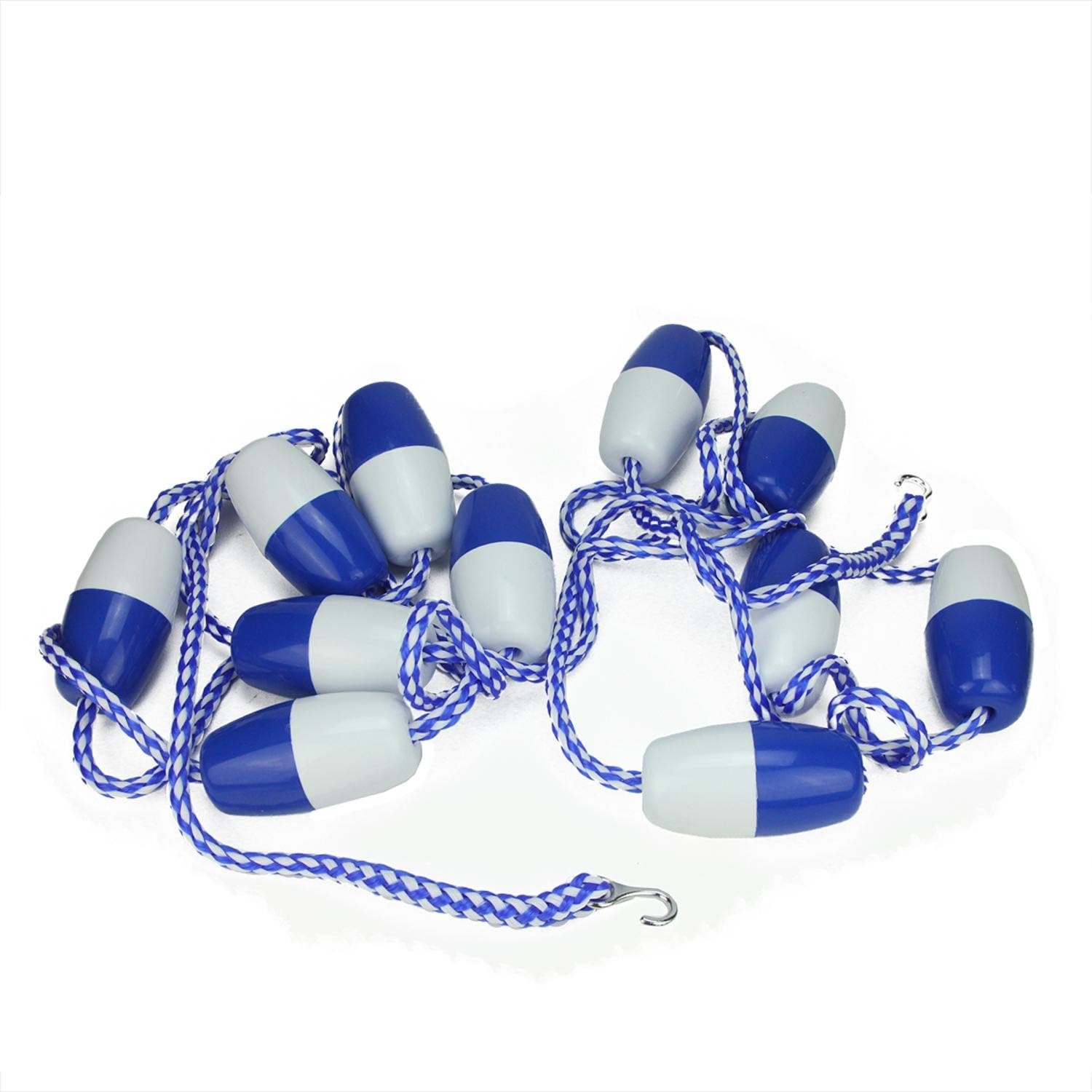 By PoolCentral 23' Blue and White Swimming Pool Divider and Safety Rope Line with Floats
