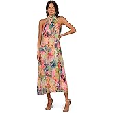 Adrianna Papell Womens Print Chiffon Trapeze Dress