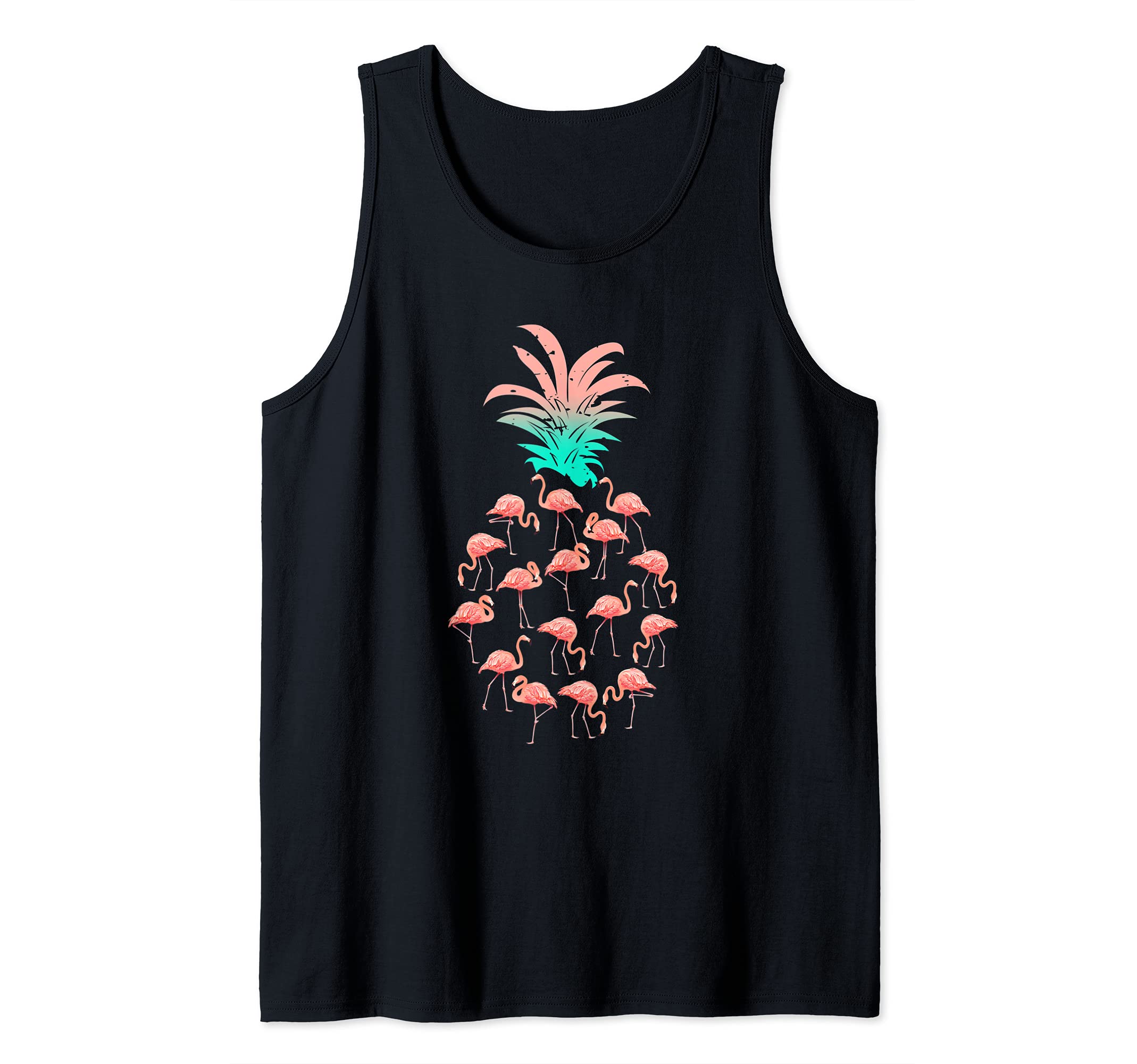 Flamingo pineapple fruit tropical bird tropical animal Tank Top