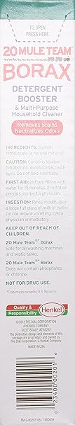 BORAX 20 MULE TEAM DETERGENT BOOSTER, 65 OZ.