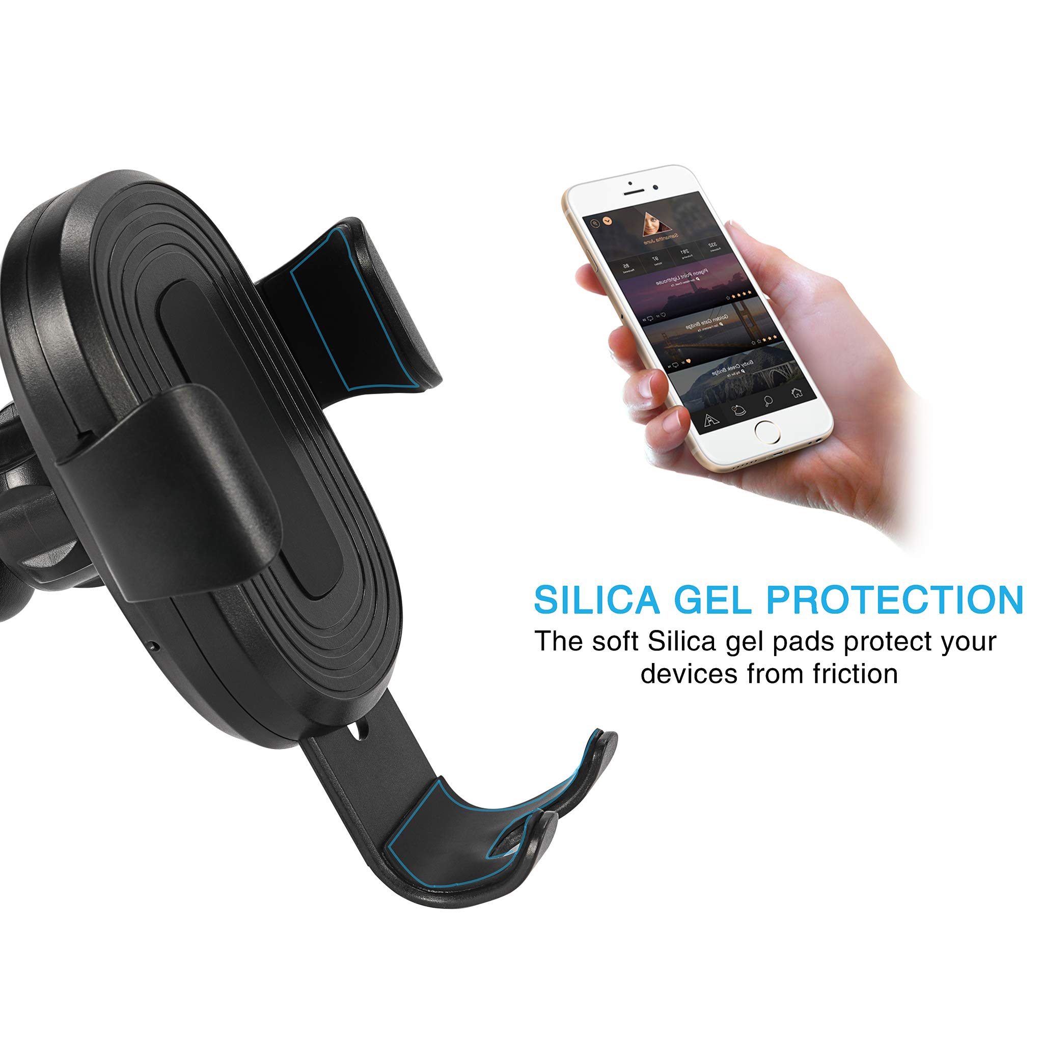 Qi Wireless Car Charger Mount,Wireless Charger Car Holder, Gravity Car Mount Air Vent Phone Holder, 10w Charge for Samsung Galaxy S9/S9+/S8/S8+/S7/S7 Edge/S6/S6 Edge/Note 8/Note 5, Standard Charge for iPhone X/8/8 Plus