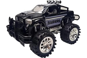 Game Day Outfitters Las Vegas Raiders Monster Truck Push and Go, Friction Powered | Officially Licensed Logo Toy Truck 1:18 Scale Truck | for NFL Fans, Boys, Kids