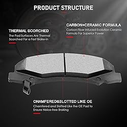 cciyu D1159 D999 Front Rear Ceramic Brake Pads Kits