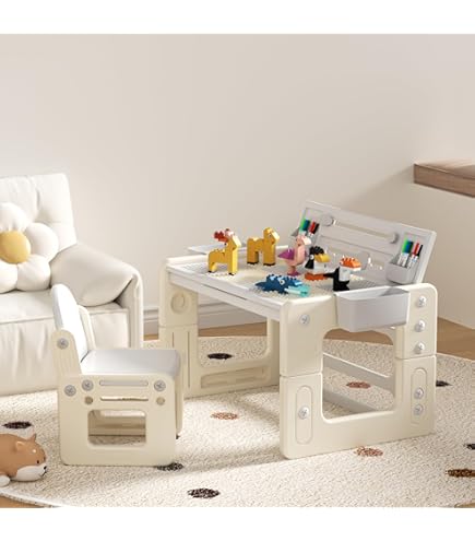 Kids Desk Kids Drawing Table HONEY JOY Kids Table And Chair Set,
