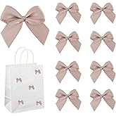 AIMUDI 150 PCs Small Dusty Rose Bows 1.2'' Satin Bows for Gift Wrapping Mini Bow for Treat Bags Cakes Balloons Gift Boxes Envelopes Wedding Baby Shower Birthday Party Decoration