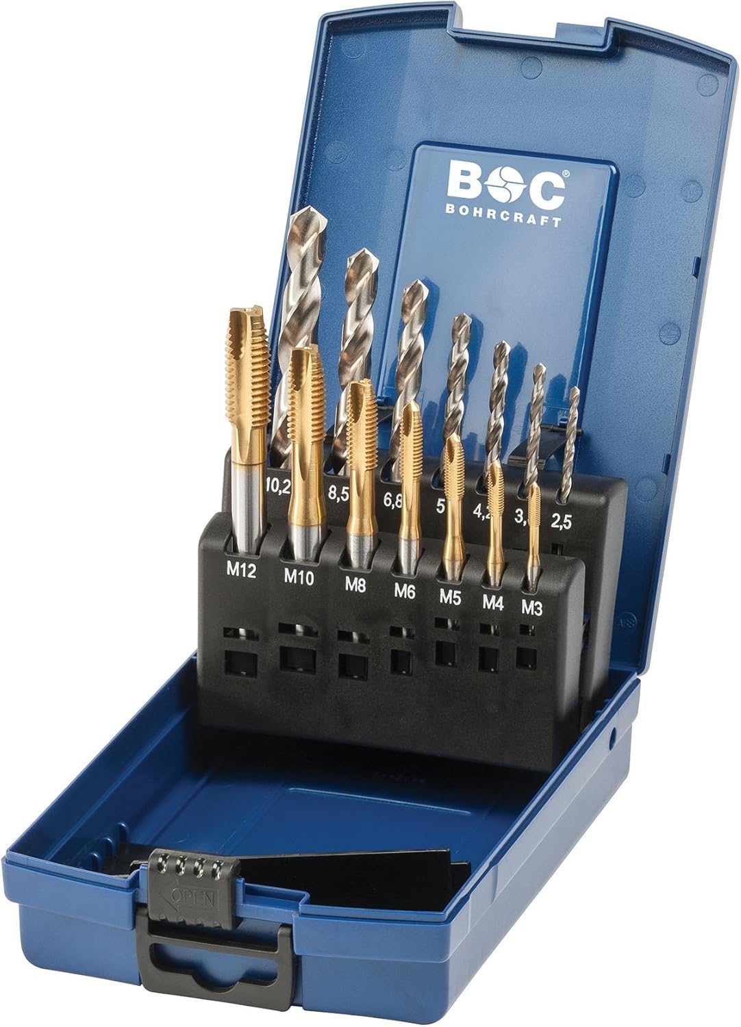 Bohrcraft Maschinengewindebohrer DIN371 M6 - HSS-E VAP Mit Verstärktem Schaft