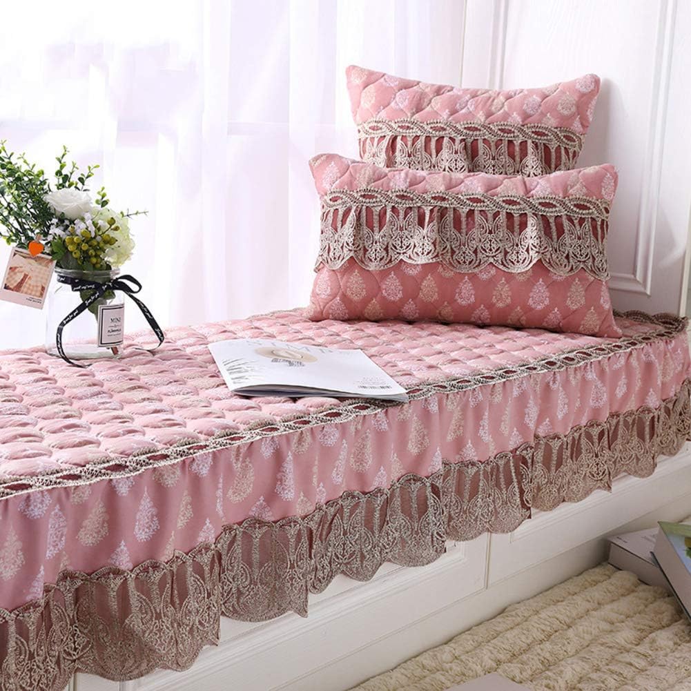 DULPLAY Luxury Lace Bay Window Mats, Thickened NotSlip