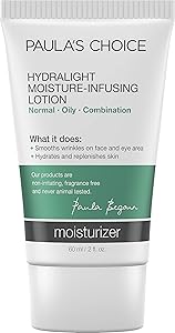 Paula's Choice HYDRALIGHT Moisture Infusing Lotion with Vitamin C, Green Tea & Squalane, Moisturizer for Sensitive, Oily Skin, 2 Ounce