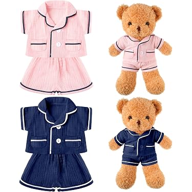 10 Piezas De Ropa Para Ositos De Peluche – Sudaderas Y Suéteres Con Diseños De Animales Para Osos De 6 A 8 Pulgadas