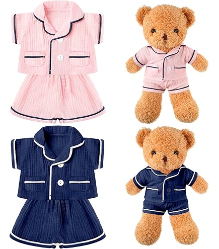 Amazon.com: Pink Bathrobe w/Bunny Slippers Teddy Bear Clothes Fits