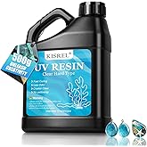KISREL UV Resin 500g-Upgraded UV Resin Kit, Hard Type Crystal Clear Ultraviolet Curing UV Epoxy Resin for Craft Jewelry Making