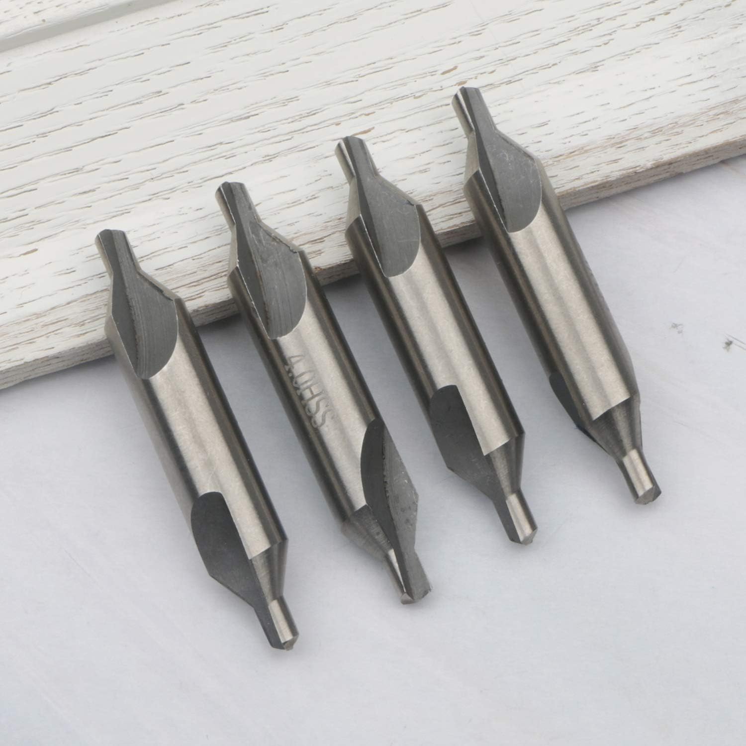 Pxyelec 4.0mm HSSCenter Drill Bits Set, HSS Center Drills Countersinks 60 Degree Angle Bit Set Tool for Lathe Metalworking Pack 0f 10 - Image 3