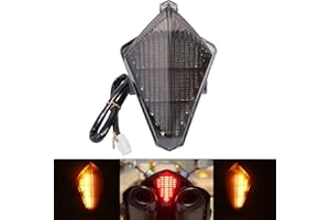 XMMT Motorcycle Integrated Led Tail Light Turn Signal Brake Light For Yamaha YZF R1 2007 2008,Smoke Lens