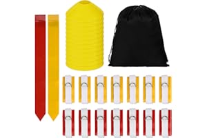 GREDNFHAT Flag Football Set, 14 Player Flag Football Belts Kit, Includes 14 Belts, 42 Flags,12 Cones and Storage Bag