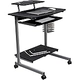 Techni Mobili Compact Computer Cart With Storage, Graphite