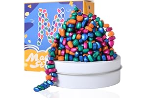 LCVUUK Fidget Toys Adults,Sensory Stones for Stress Relief,300+Multicolour Smooth Ferrite Rocks, Desk Fidgets Toy,Adults Gifts, Holiday Stocking Stuffer