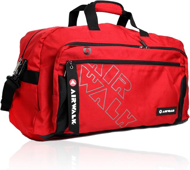 Amazon Airwalk エアウォーク ボストンバッグ 旅行 スポーツ バッグ リュック レディース メンズ コーデ A Red Airwalk エアウォーク ボストンバッグ