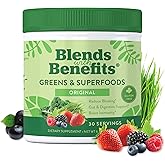 360 Nutrition Super Greens Powder with Probiotics & Digestive Enzymes, Sugar & Gluten Free, Plant-Based Superfood for Gut Health, Immunity - 6.35 oz