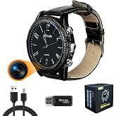 1080P HD Camera Watch with 16GB Memory Card, SpyConnected to Computer to Read Data, Hidden Spy Camera Watch Used for Home Indoor and Outdoor Security, No Need WiFi Cam