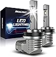 SEALIGHT Scoparc S2 H11/H8/H9 LED Headlight Bulbs, Low Beam, 1:1 Halogen Bulb Design,100% Clearly Night Driving Vision 6000K Bright LED Headlights Conversion Kit with Fan, Pack of 2