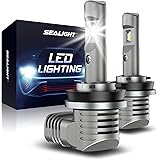 SEALIGHT Scoparc S2 H11/H8/H9 LED Headlight Bulbs, Low Beam, 1:1 Halogen Bulb Design,100% Clearly Night Driving Vision 6000K 