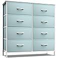 Sorbus Kids Dresser with 8 Drawers - Storage Unit Organizer Chest for Clothes - Bedroom, Kids Room, Nursery, & Closet (Aqua, 31.5 x 12 x 32-8 Drawer)