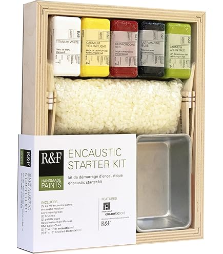 Lot De 5 Pains De Cire Enkaustikos - Assortiment - Peinture Encaustique 1.5 Oz