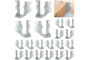 AxiSculpt 20PCS 2x4 Joist Hanger 18-Gauge 1.2mm Thickness Hot Dip Galvanized Face Mount Joist Hangers Rafter Tie Brackets for Wood Ideal for Deck and Ceiling Install
