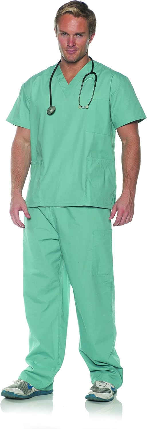 UNDERWRAPS Mens Doctor Scrubs Costume Surgery Scrubs