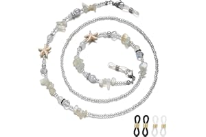 JURYLOO Beaded Eyeglass Chain Glasses Holder Necklace Sunglasses Chain Eye Glasses Holders Around Neck for Women Stylish