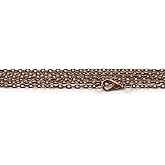 CleverDelights 2x3mm Cable Chain Necklaces - Antique Copper Color - 5 Pack - 24 Inch Length