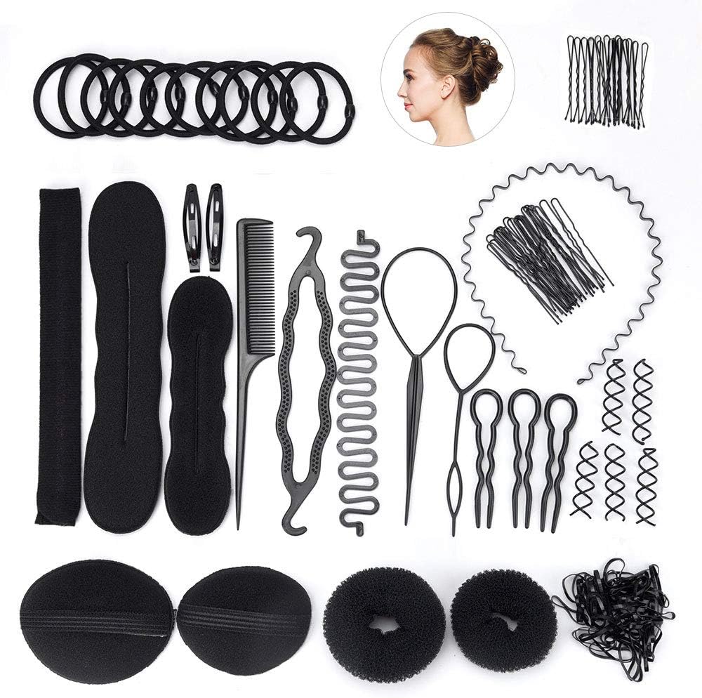 FEPITO Hair Styling Design Accessories Set Hair Modeling Tool Kit