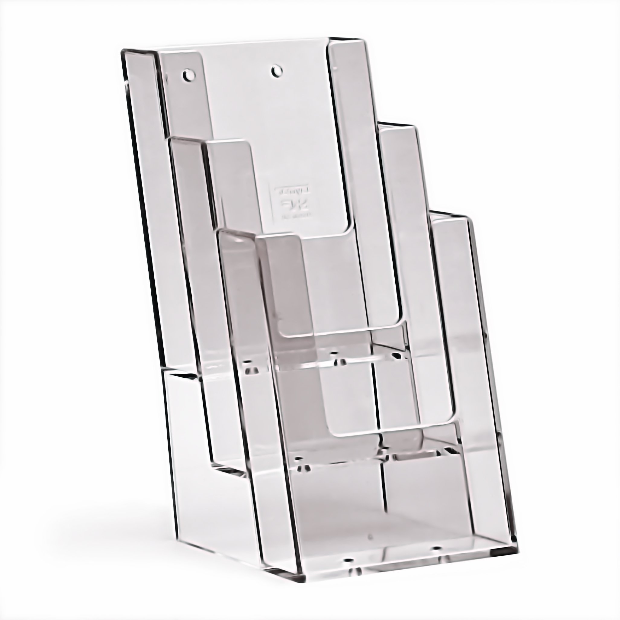 TAYMAR 1/3 A4 (Trifold) table brochure stand, flyer stand, brochure holder, 3 compartments (inner dimensions: 10.1 cm) optional wall mounting