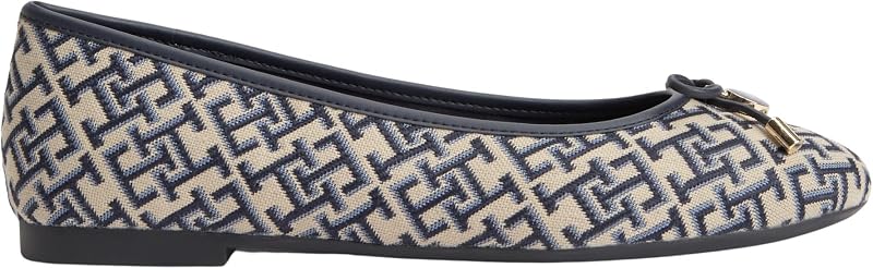 Damen Th Charm Jacquard Ballerina FW0FW09504 Ballerinas, Blau, Größe 37