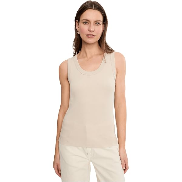 NIC+Zoe Perfect Knit Rib Scoop Tank, Camellia, PP at Amazon