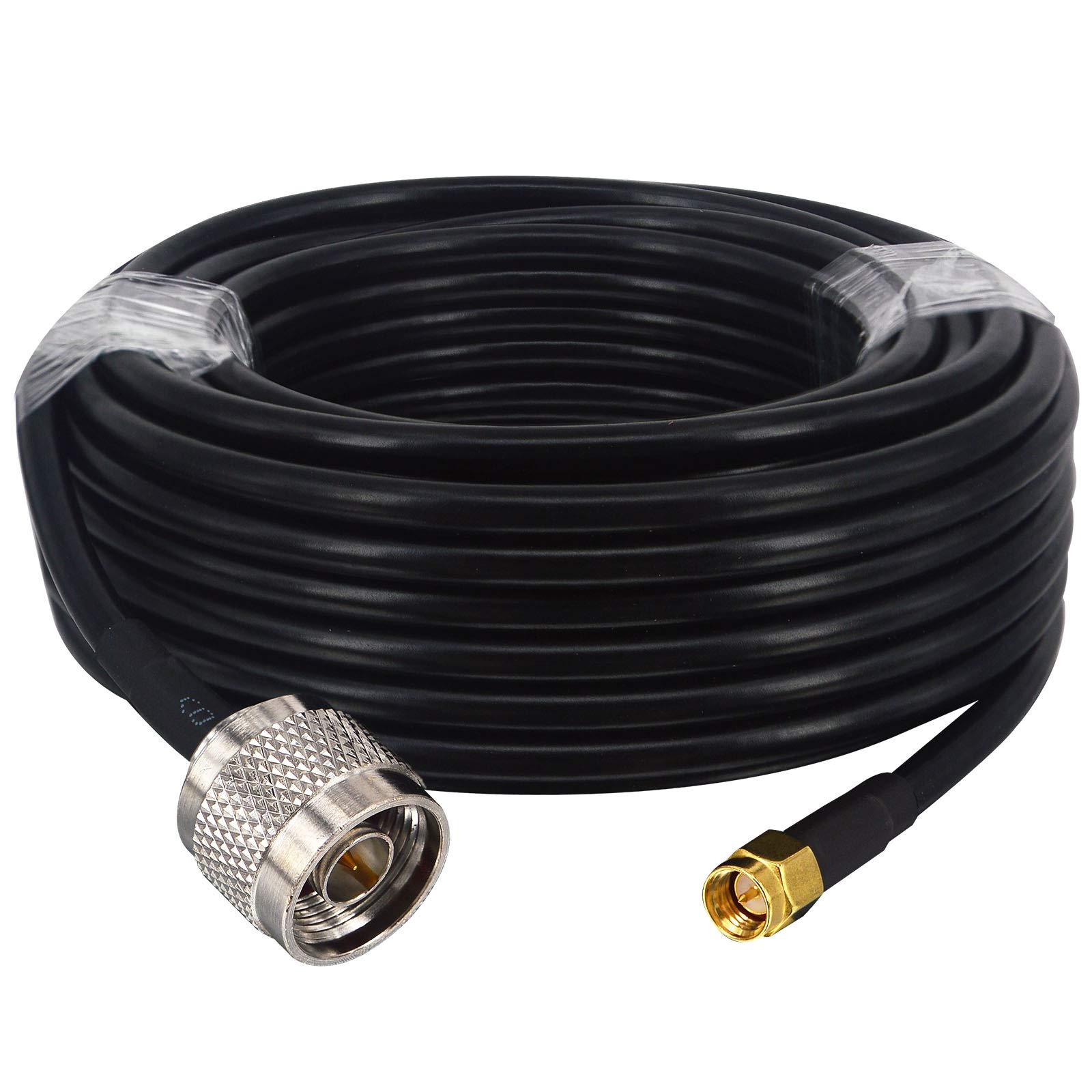 Boobrie 10M SMA to N Type Cable RG58 Coax Cable WiFi Antenna N Type Male to SMA Male Low Loss Coaxial Extension Cable 50 ohms for CB Amateur Two-Way Radio 3G 4G 5G LTE Ham ADS-B GPS WiFi