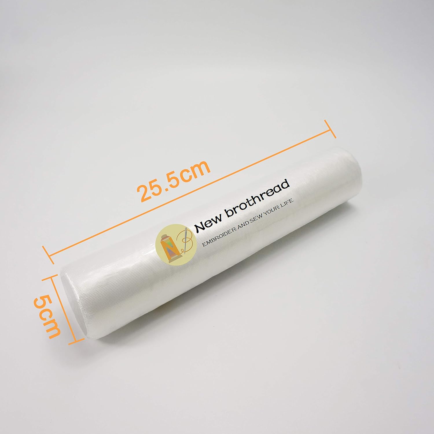 New brothread 25 Microns Transparent Wash Away, Water Soluble Embroidery Topping Film, 10"x10Yd roll - Image 5